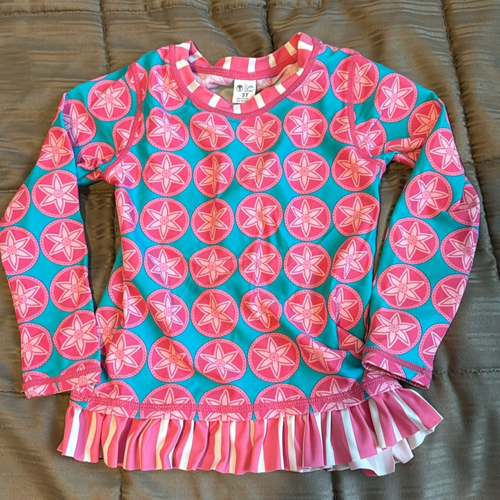 Long sleeve swim Rashgaurd top-girls 3T
